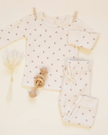Waffle Top + Pant Set || Fall Ditsy by Quincy Mae