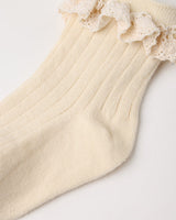 Lace Trim Socks, 2-Pack || Rosewood, Natural by Rylee + Cru