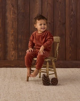 Velour Relaxed Sweatpant || Redwood by Quincy Mae