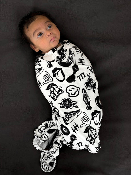 Bamboo Stretch Swaddle- Cool Kid by Rebel Bro