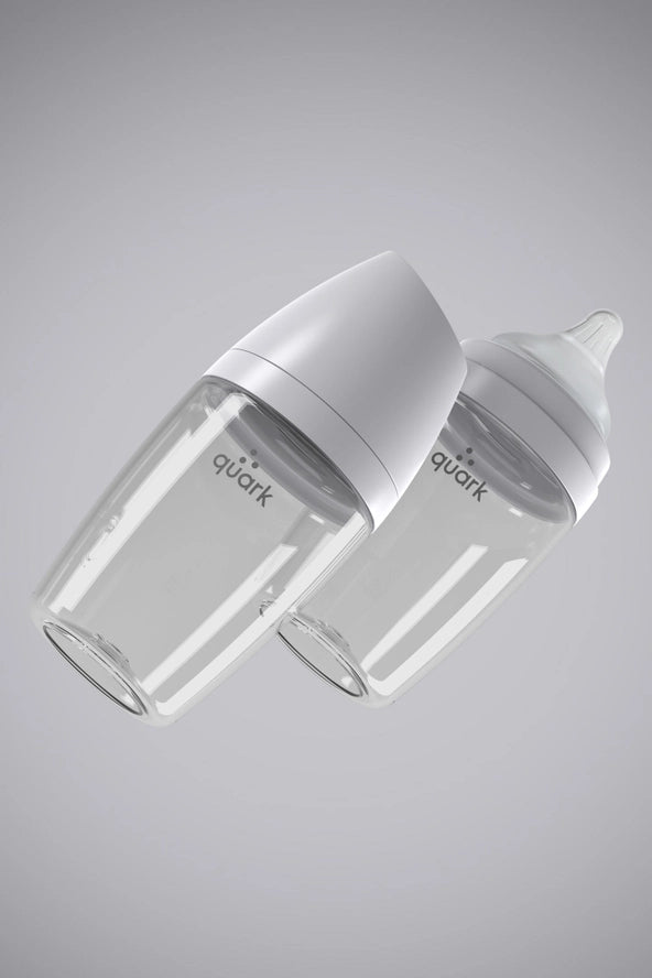 Buubibottle Mini Hybrid Feeding Bottle - Grey by Quark Baby