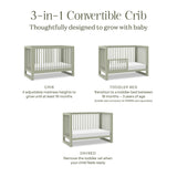Namesake Nantucket 3-in-1 Convertible Crib with Toddler Bed Conversion Kit