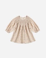 V Smocked Dress || Winter Rose by Quincy Mae