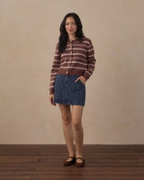 Women's Cheyenne Cardigan || Mulberry Multi-Stripe by Rylee + Cru