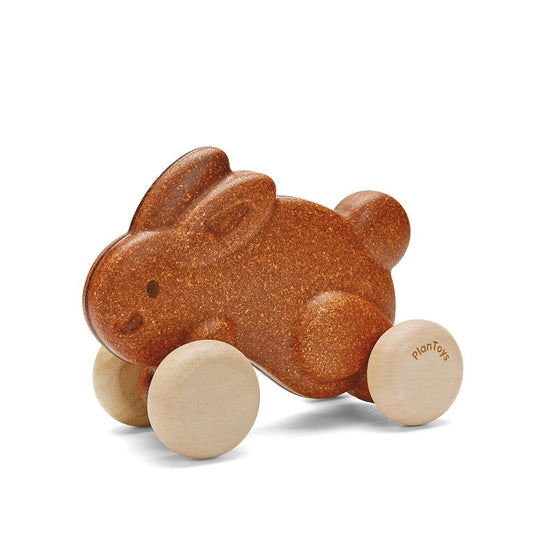 Push Along Bunny -Brown by Plan Toys