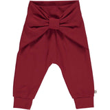 Cozy Me Bow Pants in Berry Red by Müsli