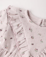 Long Sleeve Ruffle V Dress || Heart Ditsy by Quincy Mae