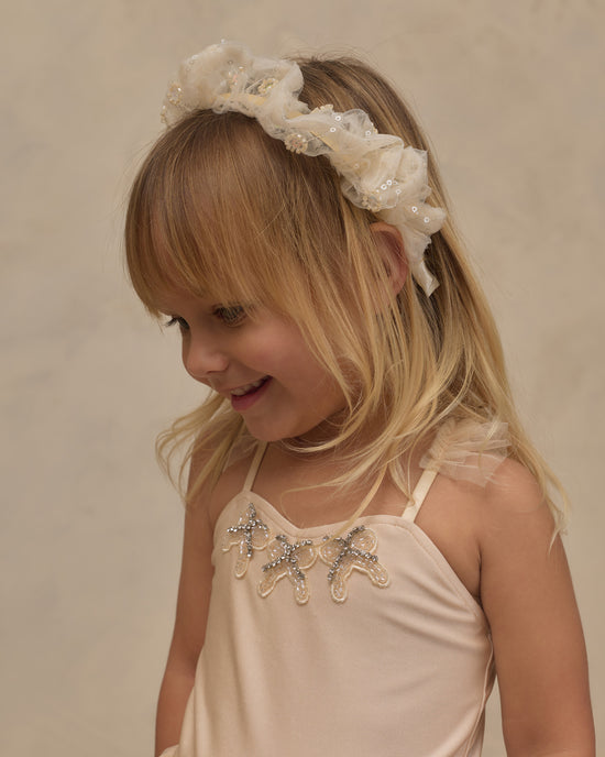 Gathered Headband || Pearl by Noralee