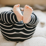 Indigo Striped Modal Rib Sleeper by Petit Lem