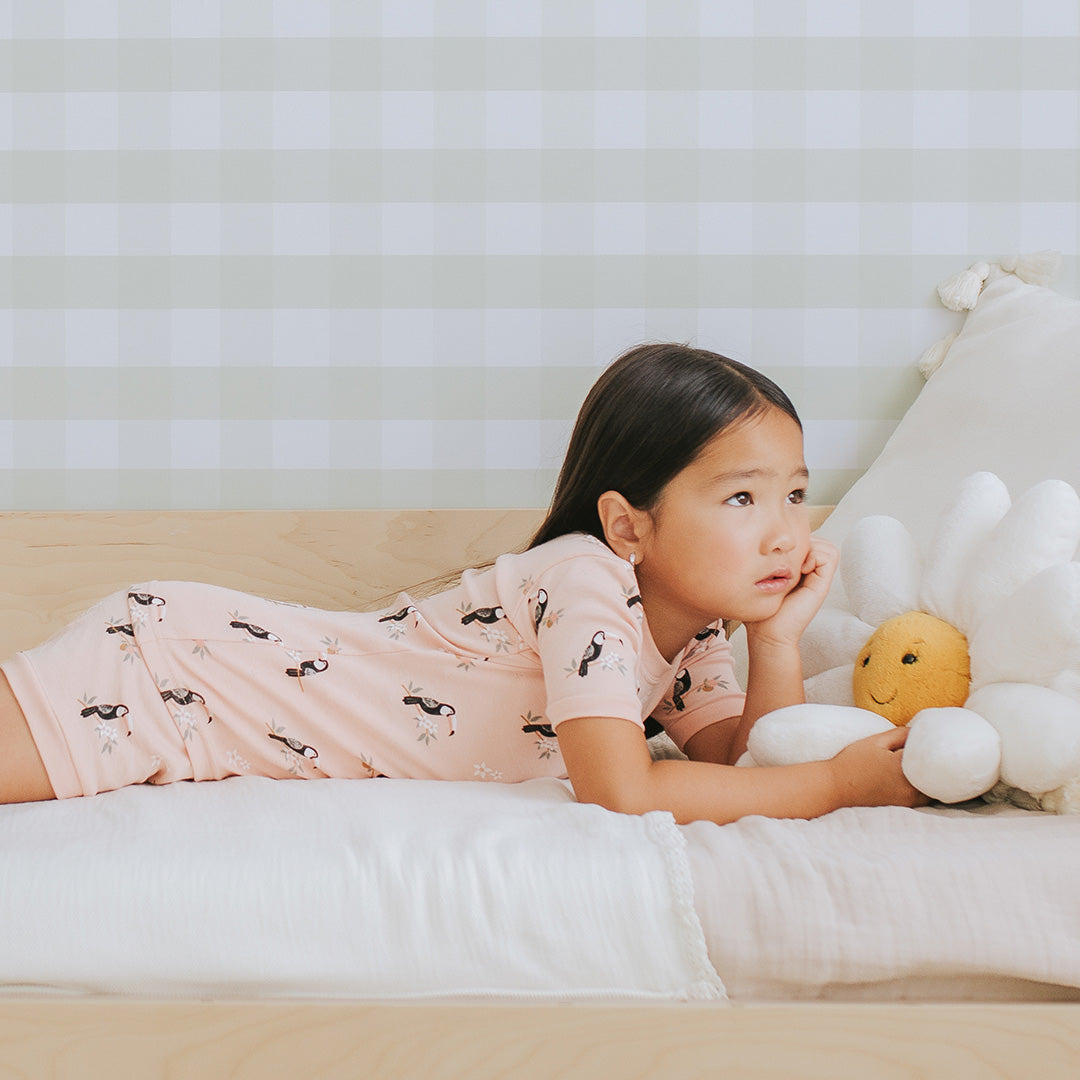 Toucan Print on Papaya Summer Sleep Set by Petit Lem