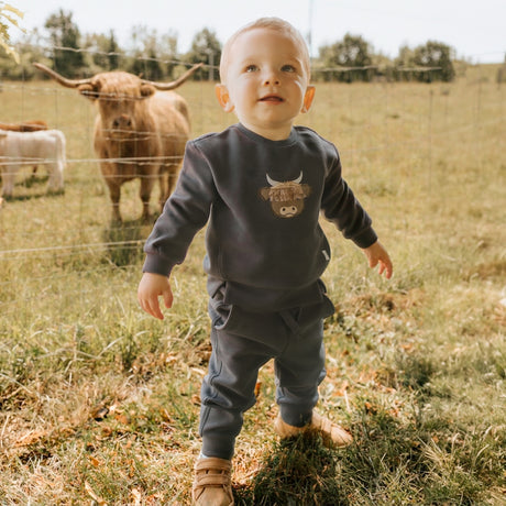 Highland Cow Ottoman Outfit Set by Petit Lem