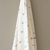 Minky Stretch Swaddle/Blanket- Floral by Saranoni