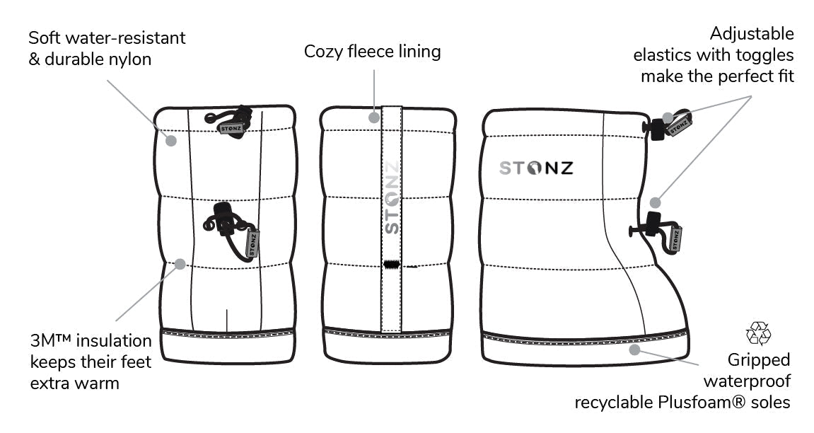 Toddler Puffer Booties - Ruby by Stonz