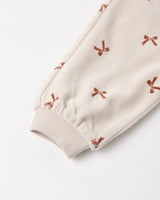 Velour Relaxed Sweatpant || Red Bows by Quincy Mae