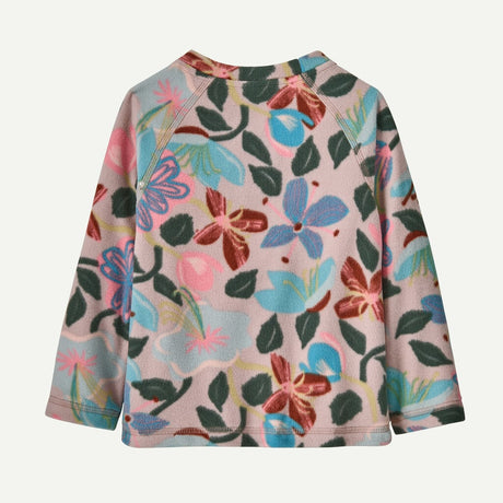 Baby Micro D® Fleece Crew Pullover- Hopes and Blooms: Fuzzy Mauve by Patagonia