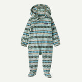 Infant Micro D® Fleece Bunting- Diamond Stripe: Snowmelt Blue by Patagonia