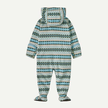 Infant Micro D® Fleece Bunting- Diamond Stripe: Snowmelt Blue by Patagonia