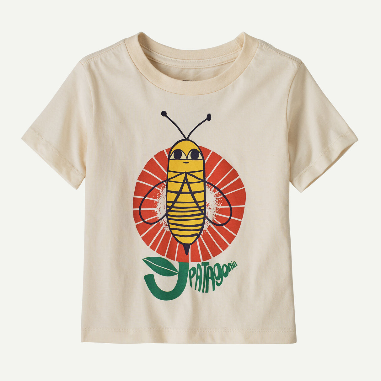 Baby Graphic T-Shirt - Bee Bright: Undyed Natural by Patagonia