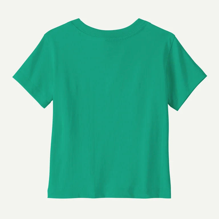 Baby Fitz Roy Skies T-Shirt- Aqua Stone by Patagonia