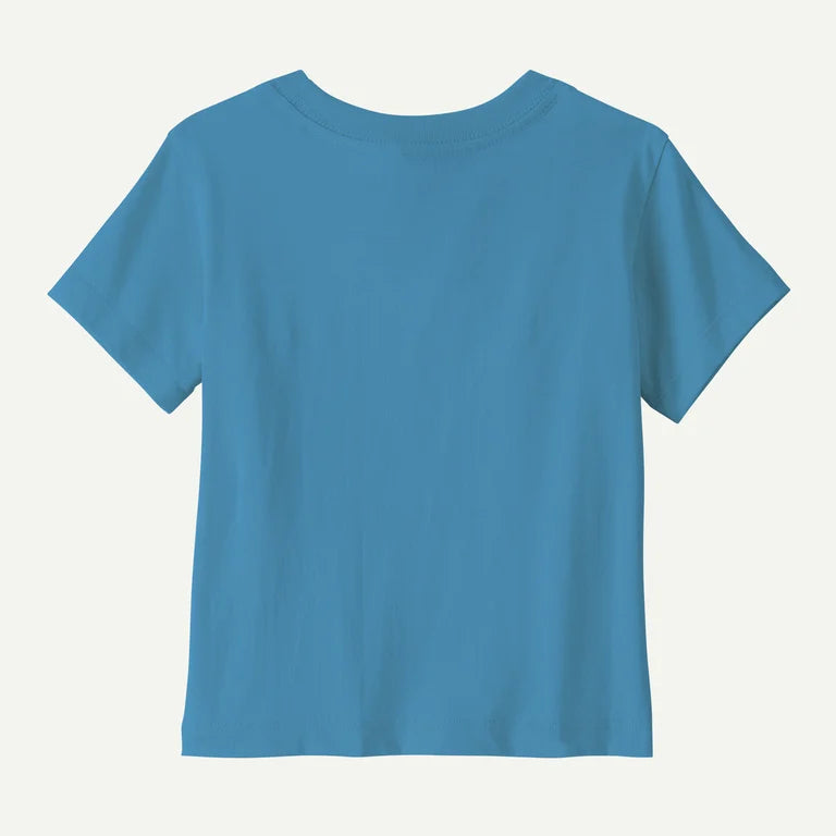 Baby Fitz Roy Skies T-Shirt- Shore Blue by Patagonia