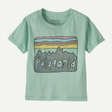 Baby Fitz Roy Skies T-Shirt- Thin Ice by Patagonia