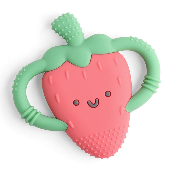 Chew Crew™ Silicone Handle Teether - Strawberry by Itzy Ritzy