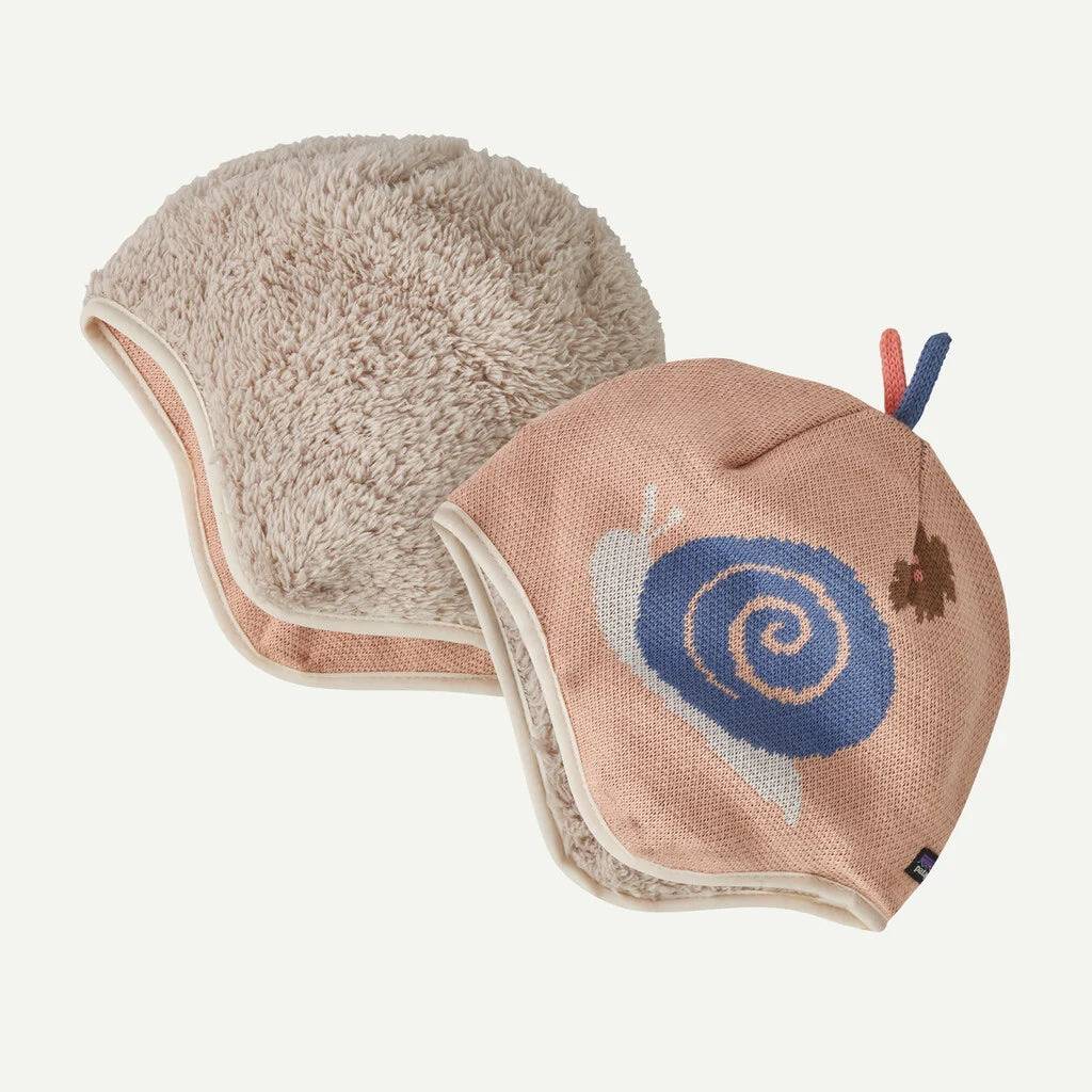 Baby Reversible Beanie- Tiny World: Moment Pink by Patagonia