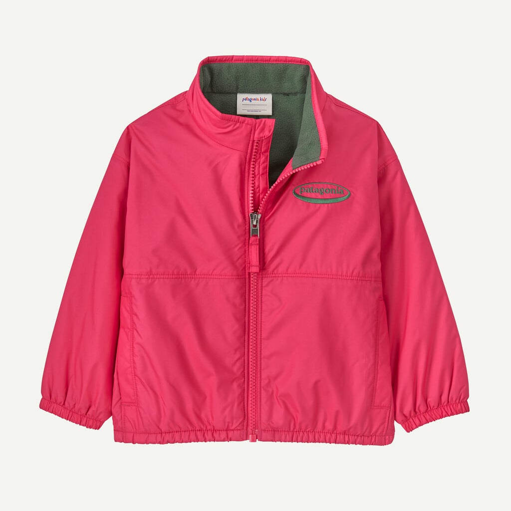 Baby Lined Windbreaker Jacket- '95 Oval Logo: Punchy Pink by Patagonia