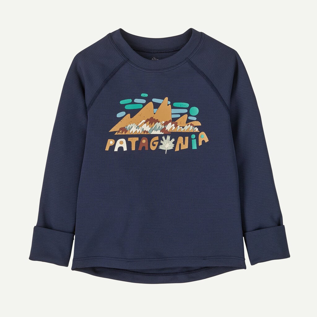 Baby Capilene® Midweight Crew- Fitz Roy Foliage: New Navy by Patagonia