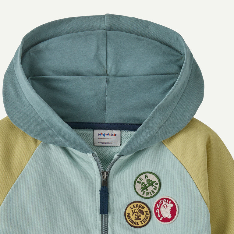 Baby Full-Zip Hoody- Change Jr Patches: Thin Ice by Patagonia