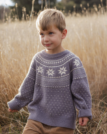 Fair Isle Sweater || Slate by Rylee + Cru