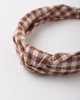 Knotted Headband || Brick Check by Rylee + Cru