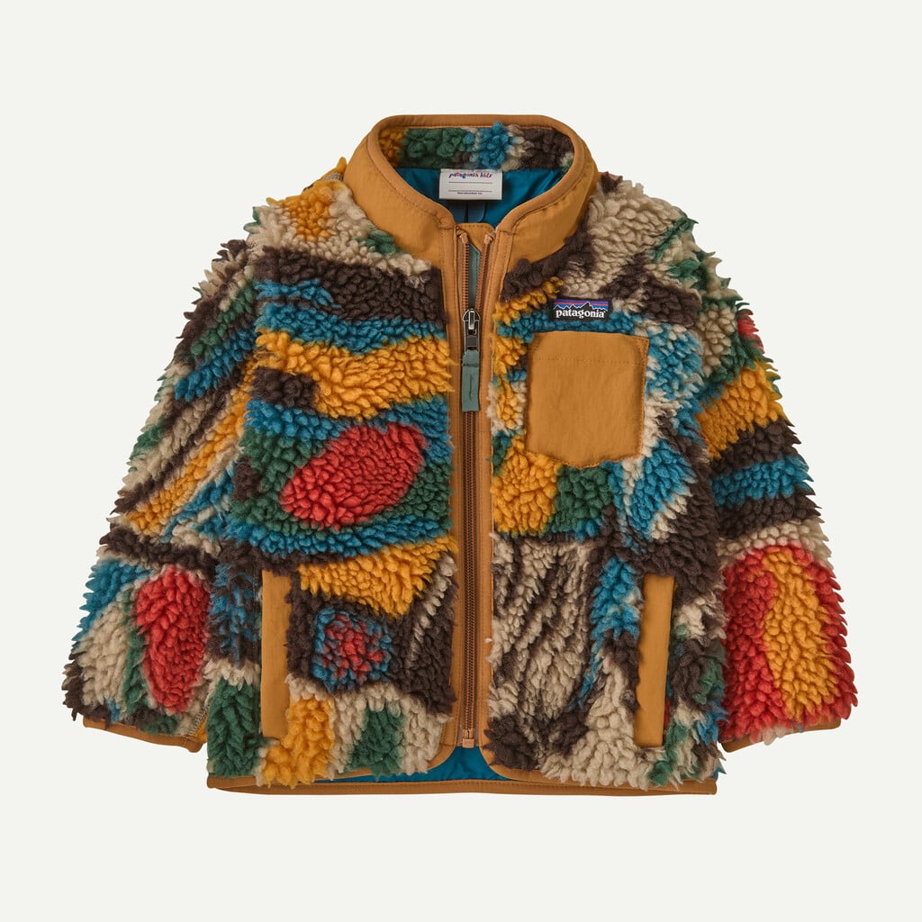 Baby Retro-X® Fleece Jacket- Let's Chat More: Den Brown by Patagonia
