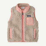 Baby Retro-X® Fleece Vest- Natural w/Sunlit Pink by Patagonia