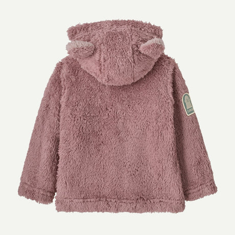Baby Furry Friends Fleece Hoody- Curious Seal Patch: Moonrise Taupe by Patagonia