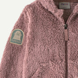Baby Furry Friends Fleece Hoody- Curious Seal Patch: Moonrise Taupe by Patagonia