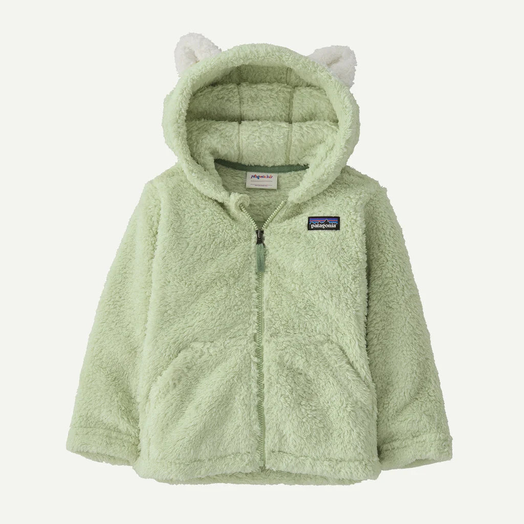 Baby Furry Friends Fleece Hoody- Lichen Green by Patagonia