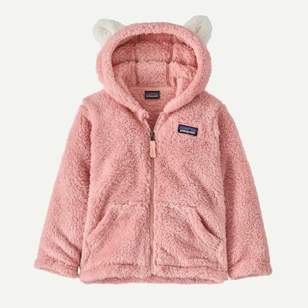 Baby Furry Friends Fleece Hoody- Mallow Pink by Patagonia