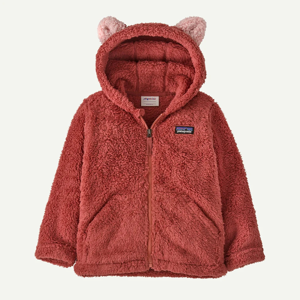 Baby Furry Friends Fleece Hoody- Potters Red by Patagonia