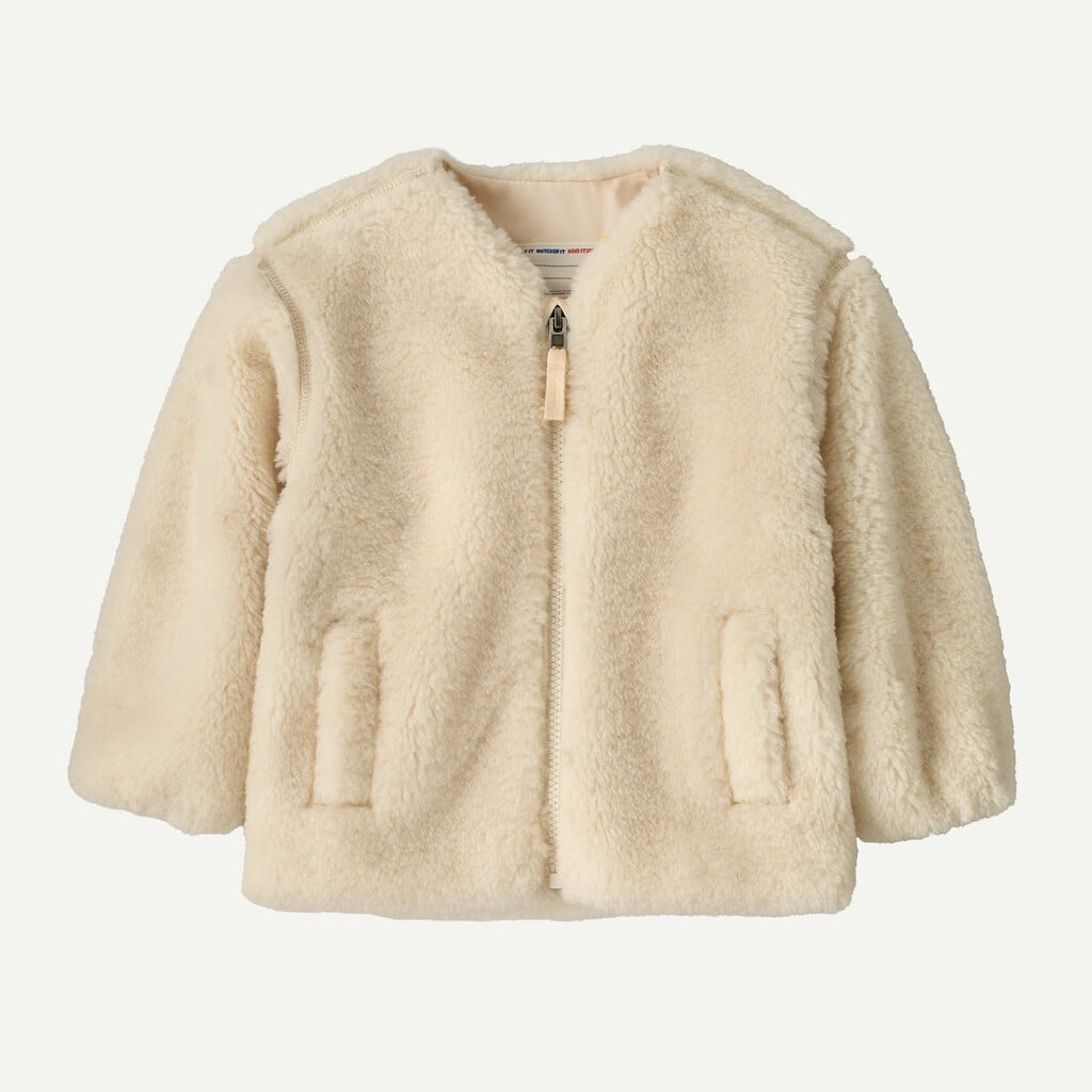 Baby Happy Mesa Fleece Cardigan- Natural by Patagonia