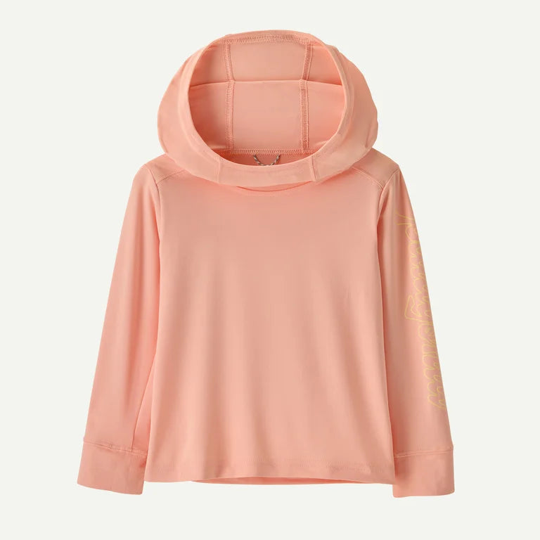 Baby Cap SW Hoody- Fitz Script: Sunlit Pink by Patagonia