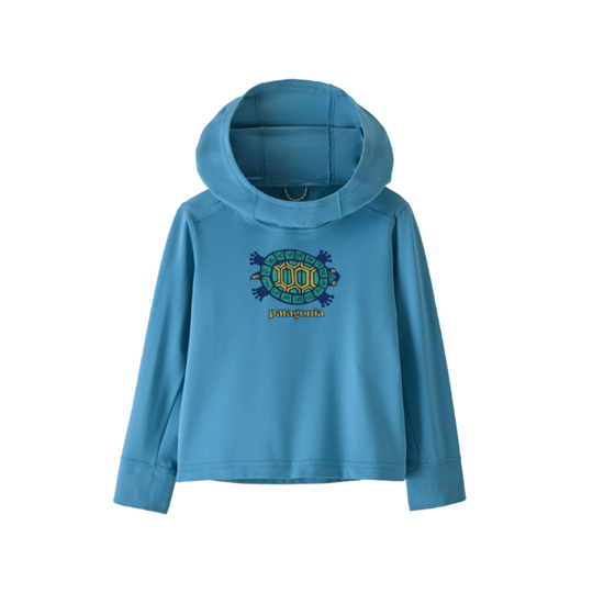 Baby Cap SW Hoody- Island Turtle: Shore Blue by Patagonia