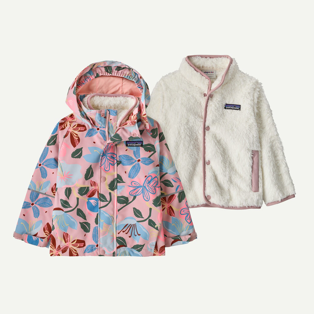 Baby All Seasons 3-in-1 Jacket- Hopes and Blooms: Fuzzy Mauve by Patagonia