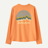 Long-Sleeved Capilene® Silkweight T-Shirt -Ridge Rise Moonlight: Heirloom Peach by Patagonia