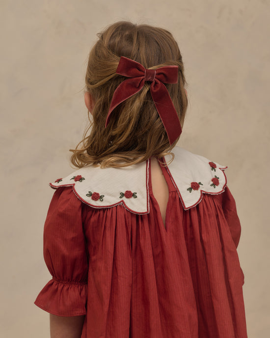 Velvet Bows Set || Green, Ruby by Noralee