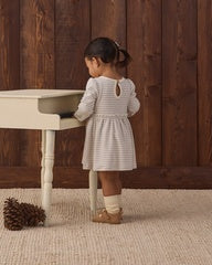 Alda Dress || Fog Stripe by Quincy Mae