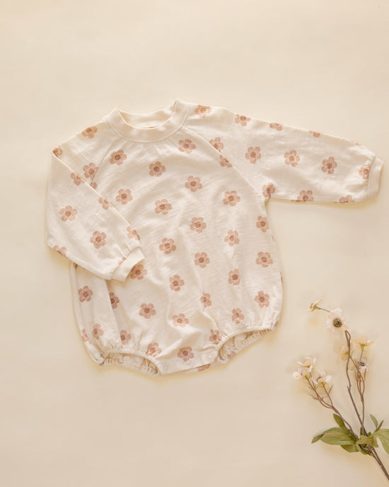 Crew Neck Romper || Pink Daisies by Rylee + Cru