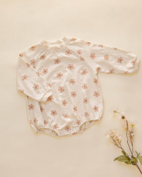 Crew Neck Romper || Pink Daisies by Rylee + Cru