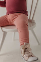 Ribbed Leggings- Mellow Rose by Babysprouts