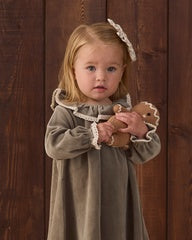 Velour Baby Dress || Spruce by Quincy Mae